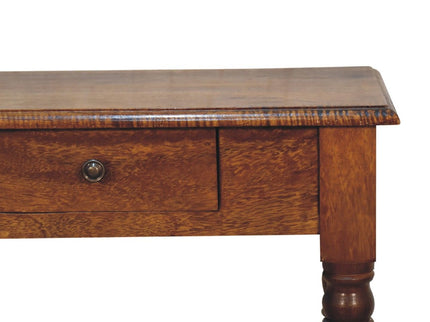 Turned Leg Writing Desk - Chestnut