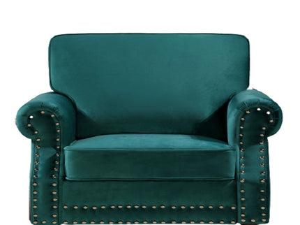 Upholstered Accent Armchair With Turned Legs For Living Room