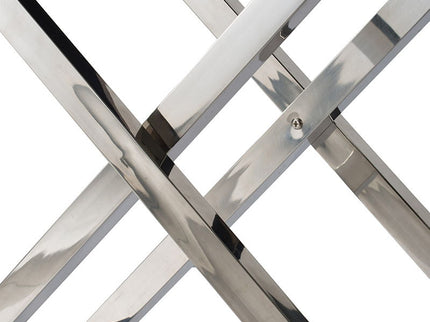 Cabinet - Silver - Faux Leather