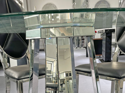 Round Dining Table For Kitchen - Silver
