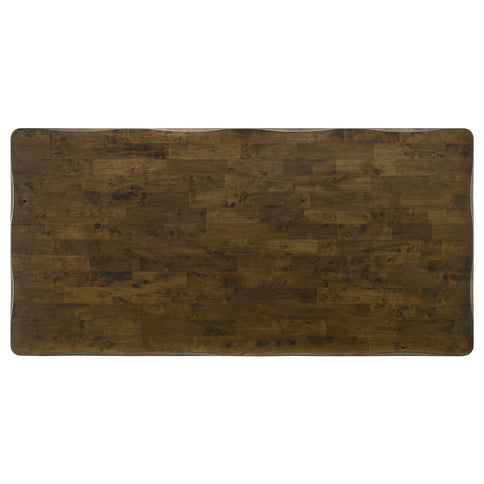 Carbon - Rectangular Dining Table With X Base Design - Brown
