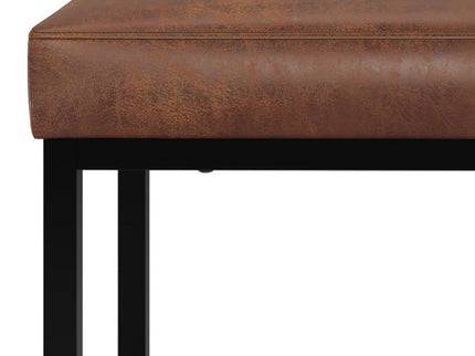 Reynolds - Small Bench - Distressed Saddle Brown