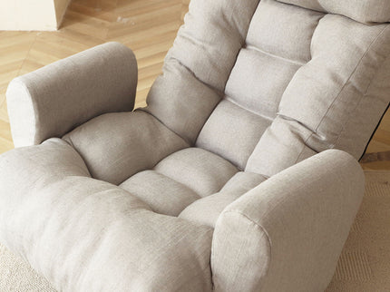 Modern With Metal Frame Swivel Game Lounge Chair With Adjustable Headrest And Waist Support, 360 Degree Rotatable Leisure Chair For Living Room - Gray