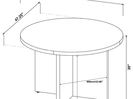 Larrabee - Round Dining Table - Mango Color