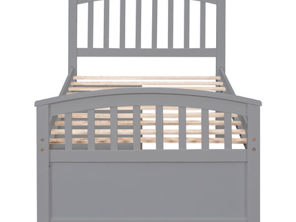 Platform Storage Bed Solid Wood Bed With 6 Drawers