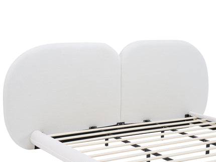 Upholstered Platform Bed With Split Headboard