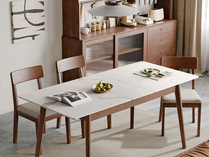 Round Corner Diagonal Leg Telescopic Table For 6 - 8 People To Meet Dining Table