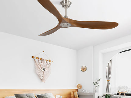 Outdoor Ceiling Fan No Light With 3 Blades Smart App Control - Brushed Nickel