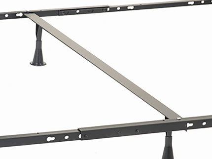 Deverton - Queen / Eastern King / California King Bed Frame With Center Support And Adjustable Design - Black