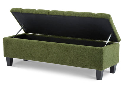 Ottoman Bench & Storage - Green