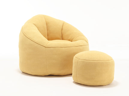 Bedding Bean Bag Sofa Chair High Pressure Foam With Footrest