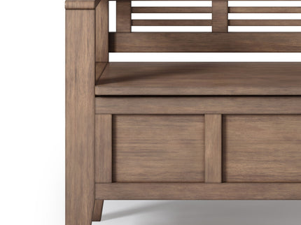 Adams - Entryway Storage Bench - Rustic Natural Aged Brown