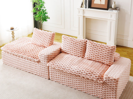 Modular Sofa, Convertible Twin Seat With Chaise Lounge