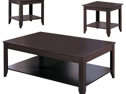 Ornette - 3 Piece Occasional Set With Square Design - Cappuccino