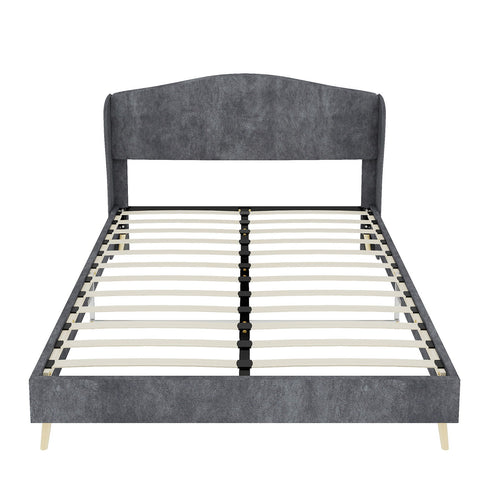Upholstered Bed, Tufted Headboard, Comfortable Sleep