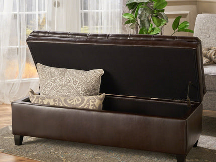 Juliana - Storage Ottoman With Birch Legs