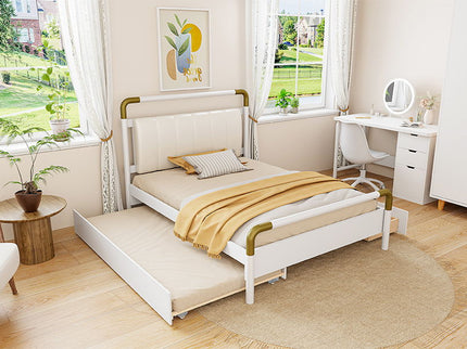 Storage Platform Bed, With 2 Big Drawers, Trundle