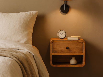 Mini Floating Open Bedside - Oak