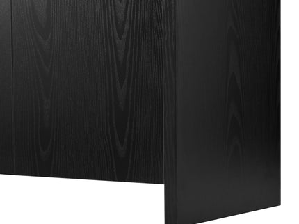 Curved Edge TV Stand With Large Cabinets
