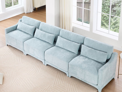 Elegant Sofa With Ergonomic Design And Lumbar Pillows