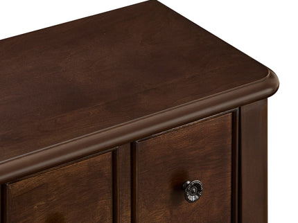 Console Table, Entryway Sofa Table With 4 Storage Drawers And Open Shelf - Espresso