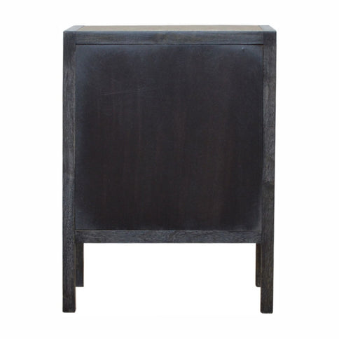 Nightstand, 3 Drawer - Black