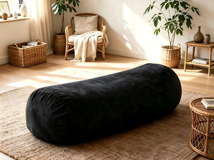 Lara - Cylindrical Bean Bag - Black