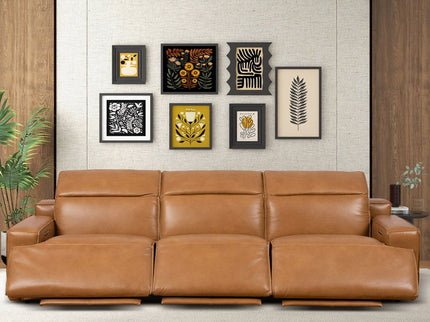 Urbana - Triple Power Recliner Sofa - Tan