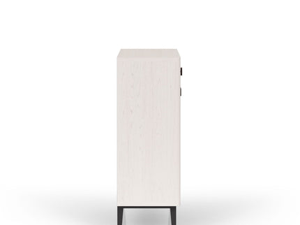 Bar Cabinet With Large Storage - White / Pecan