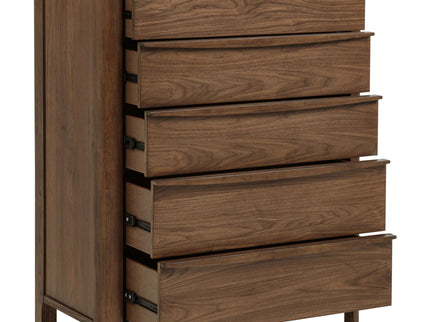 Verona - 5 Drawer Chest With - Walnut