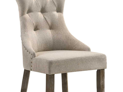 Gabrian - Two Tone Reclaimed Side Chair (Set of 2) - Beige / Gray