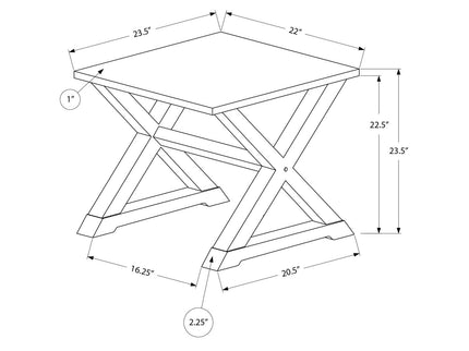 Compact Accent End Table, Square, Transitional