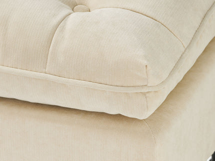 Lofton - Pillow Top Ottoman With Button Tufting - Cream