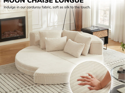 Semi Circular 2 In 1 Sofa Bed With Neck Pillow