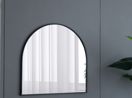 Arched Mirror With Metal Frame, Wall Mirror For Living Room Bedroom Entryway