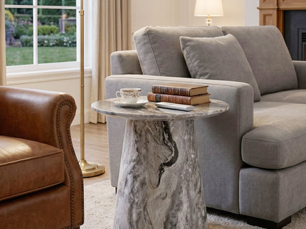 Circular Coffee Table With Adjustable Feet