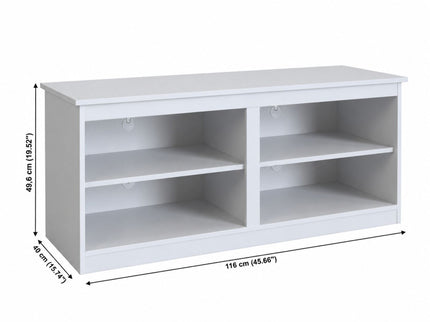 TV Stand For TVs Up To 50" With Open Shelves And Cable Management