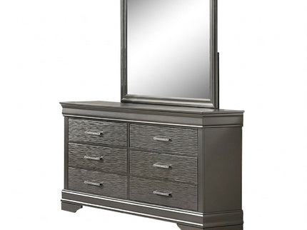 1 Piece Dresser 6 Drawers Bedroom Furniture - Gray