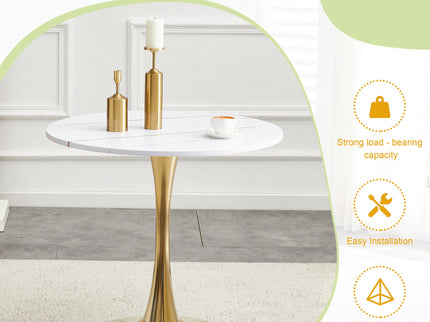 Round Dining Table & Thickened Top For Kitchen