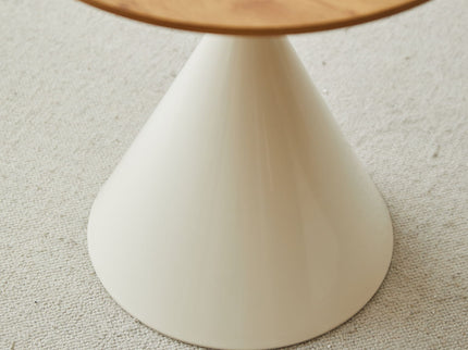 Round Coffee Table - Brown / White