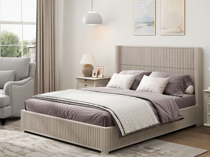 Platform Bed Frame With Headboard, Floor Standing Design