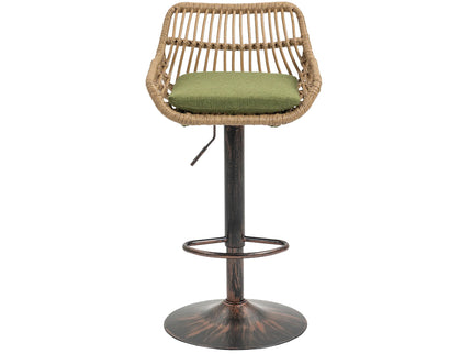 Modern Swivel Bar Stools Adjustable Counter Chairs With Footrest (Set of 2)