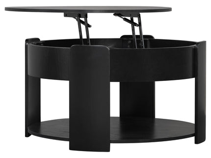 Round Lift Top Coffee Table With Hidden Storage
