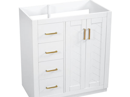 Retro Style Bathroom Vanity With 3 Drawers & Soft-Closing Doors