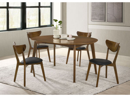Linnea - 5 Piece Dining Set With Chairs - Dark Walnut