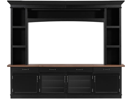 Extra Long TV Stand With 7 Color LED Lights, Adjustable Shelves & Storage Cabinets