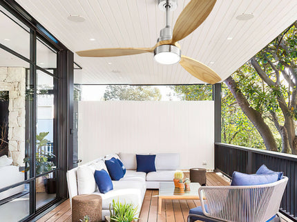 52" Integrated LED Ceiling Fan With Remote Control And Blades For Living Room