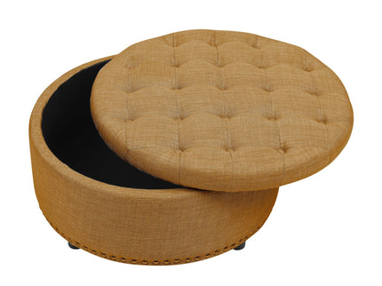 Tufted Storage Ottoman With Upholstery