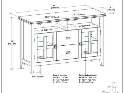 Artisan - TV Media Stand, Handcrafted - Russet Brown