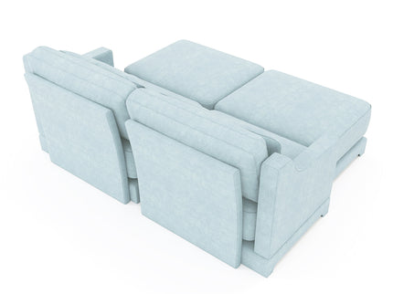 Stylish Sofa With Ottoman And Lumbar Pillows, Ergonomic Design